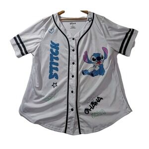 Disney Lilo & Stitch Ohana Family Baseball Jersey Shirt 2X Freeze Polyester